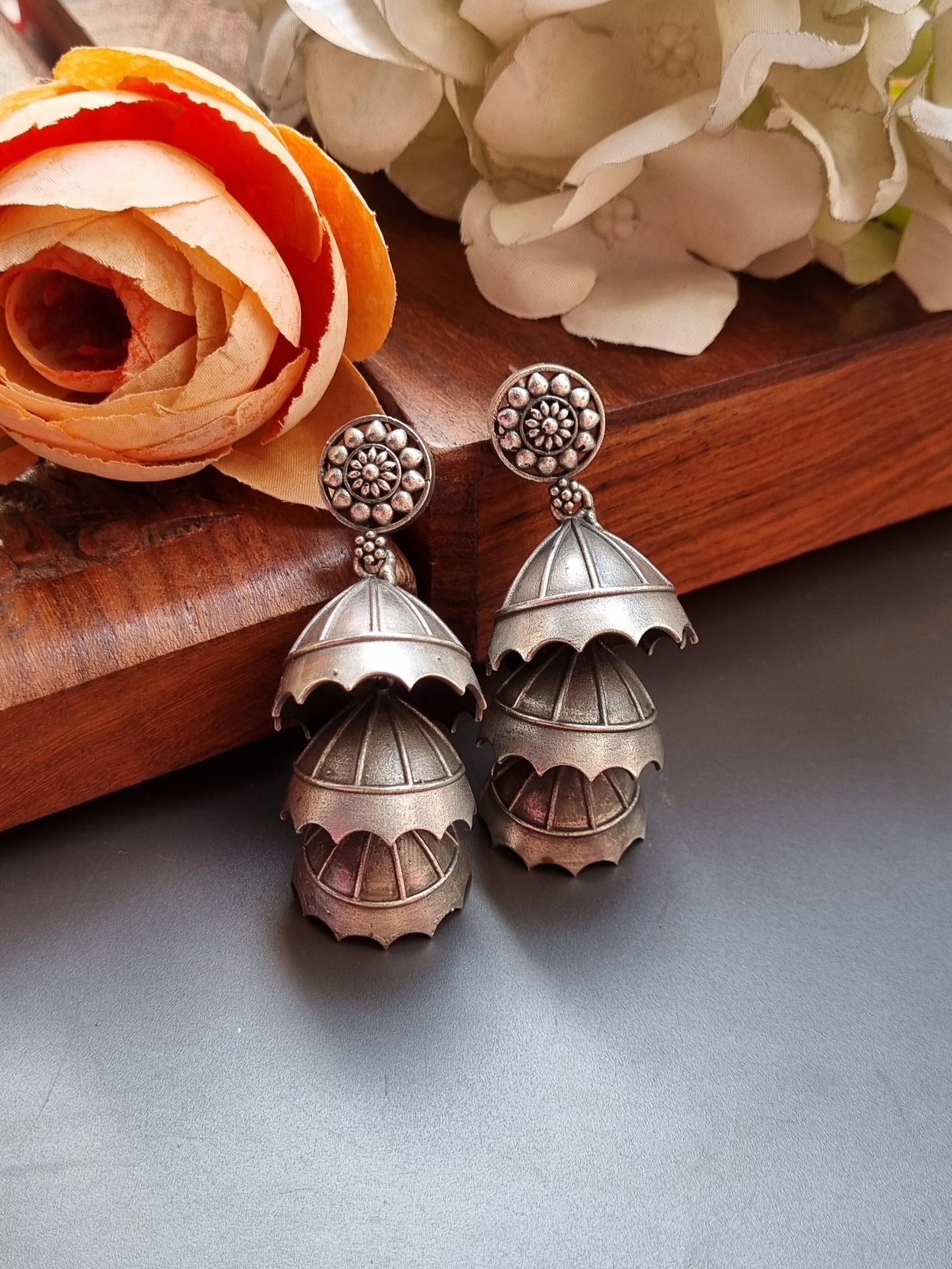 3 layer Brass Jhumka