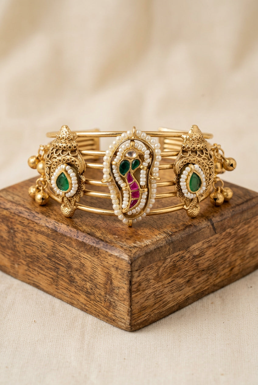 Pachi Kundan Handcuff- Single piece