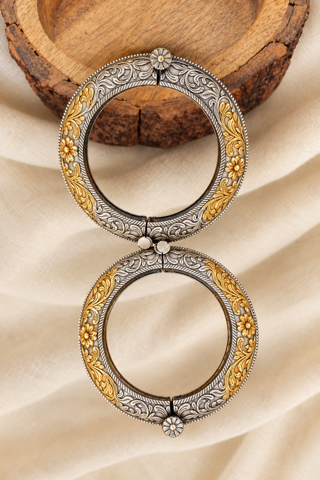 Dual tone Brass Kada- Single piece Price