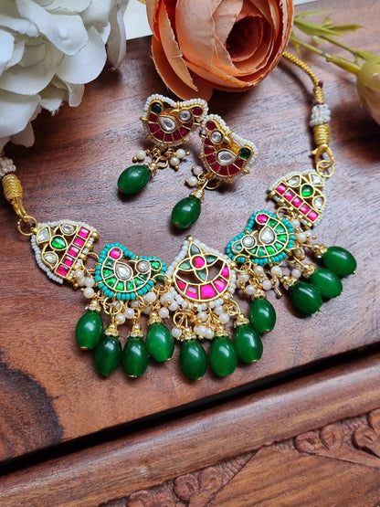 Pachi kundan gold plated necklace