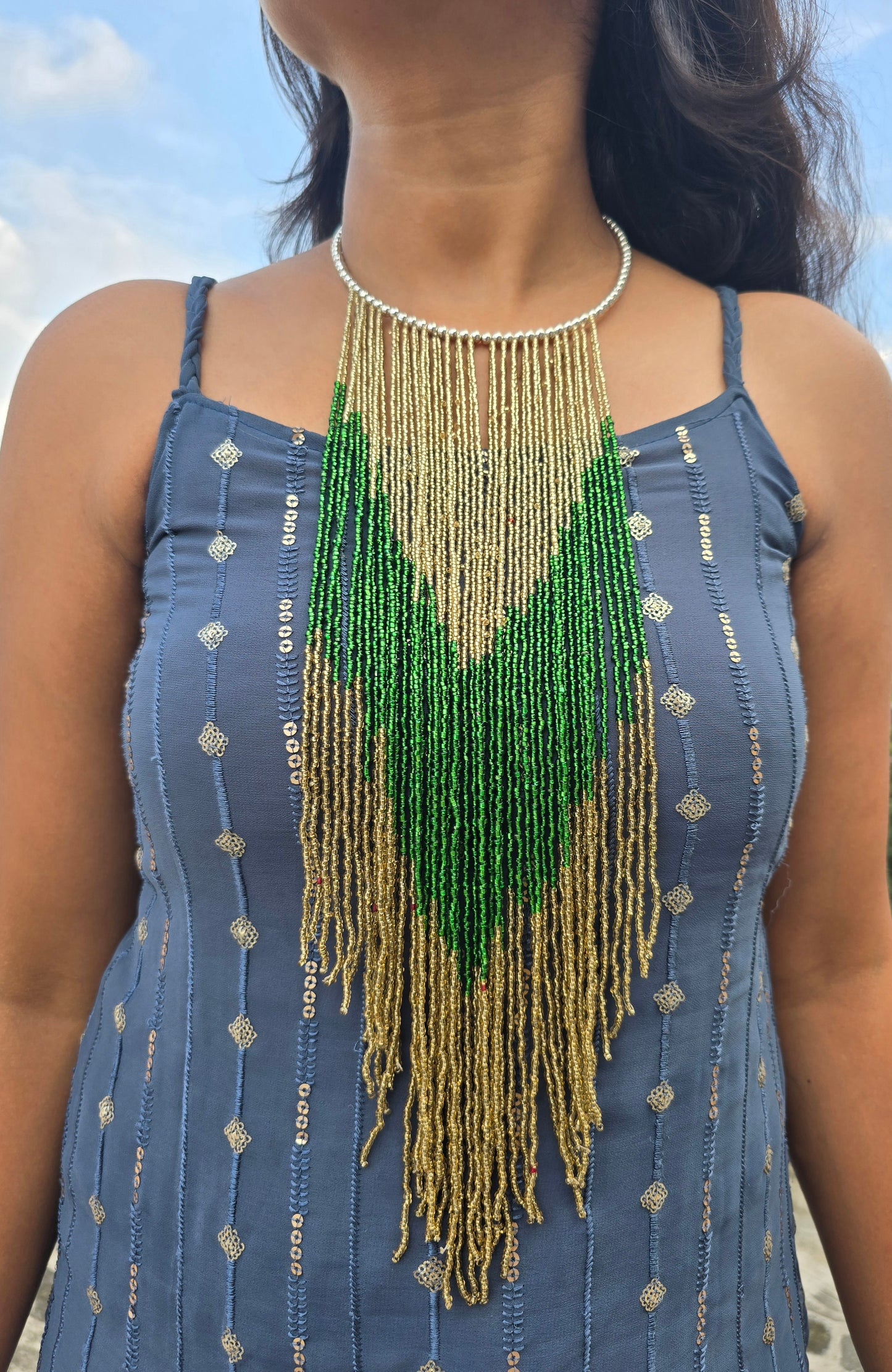 Beaded Hasli Necklace