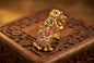 Pachi Kundan Statement Golden Ring