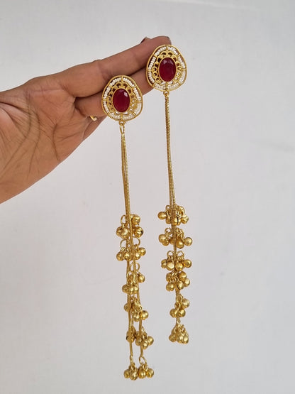 Golden Kashmiri Earrings