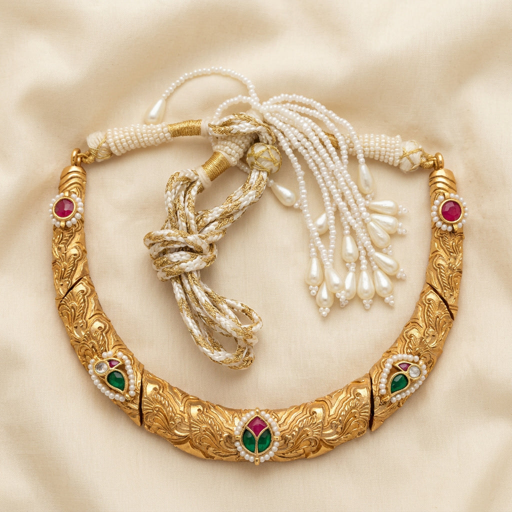 Pachi Kundan Fusion Choker