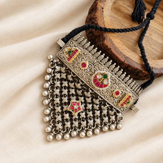 Navratri Pachi Fusion Brass Hasli Choker