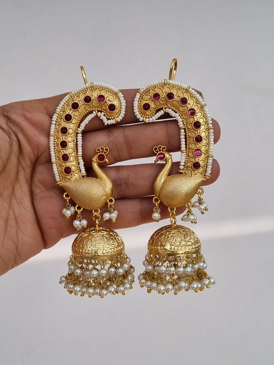 Golden Kashmiri Earrings