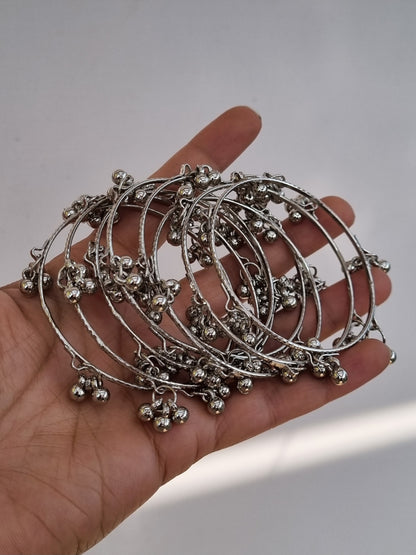 Silver Ghunghru Bangles