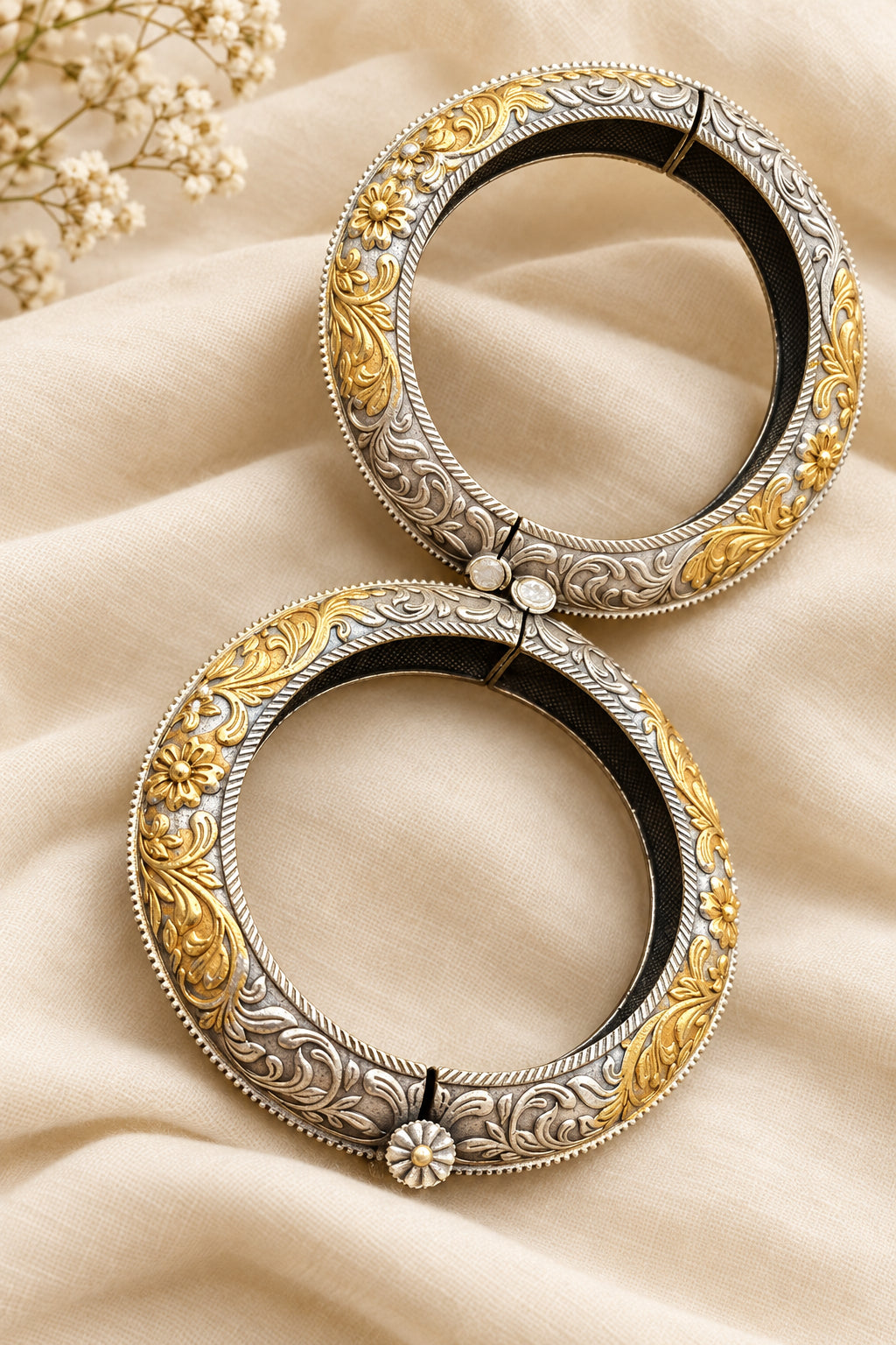 Dual tone Brass Kada- Single piece Price