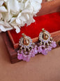 Peacock Golden Earrings- Lavender