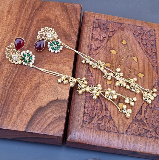 Golden Kashmiri Earrings