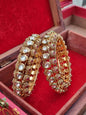 Gold Plated Kundan Kada/Bangles-Pair