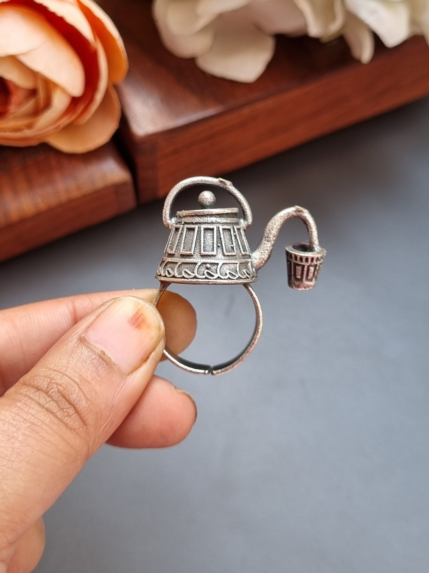 Tea Set Brass Ring