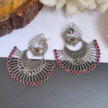 Peacock Brass Earrings