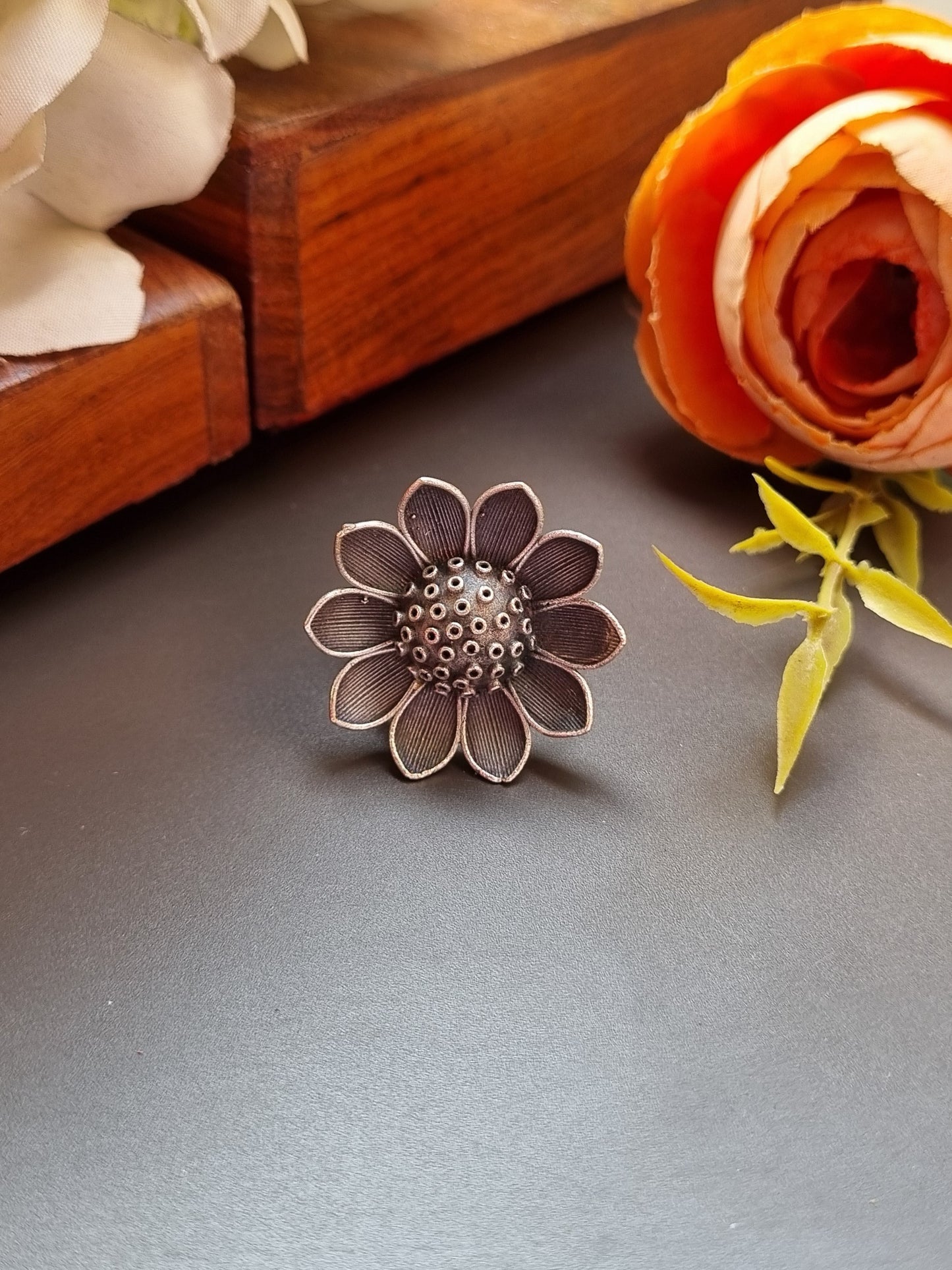 Flower Brass Ring