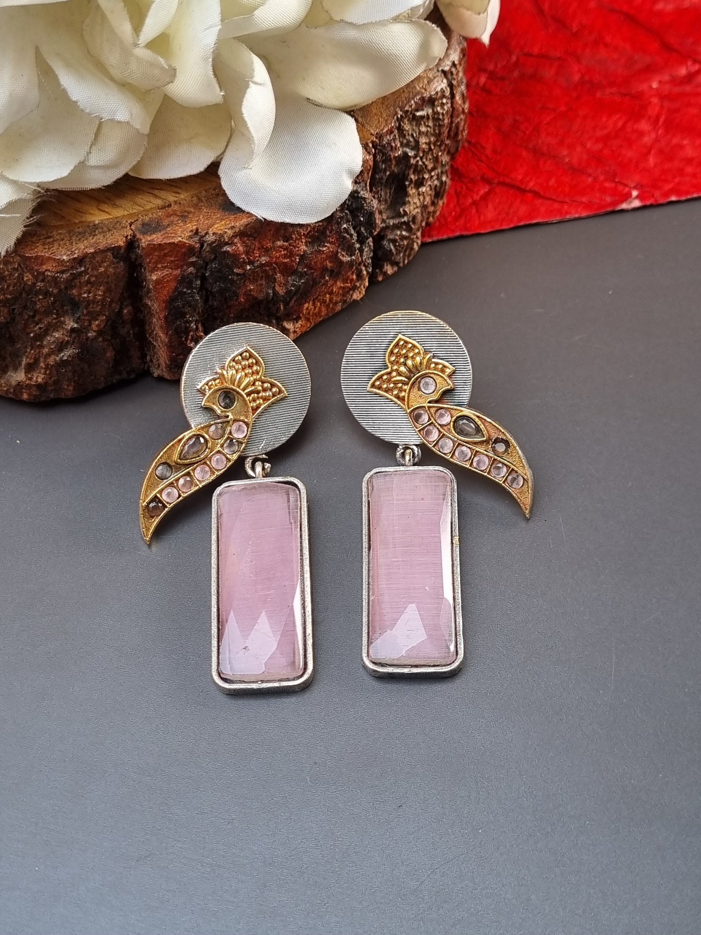 Dual Tone Earrings