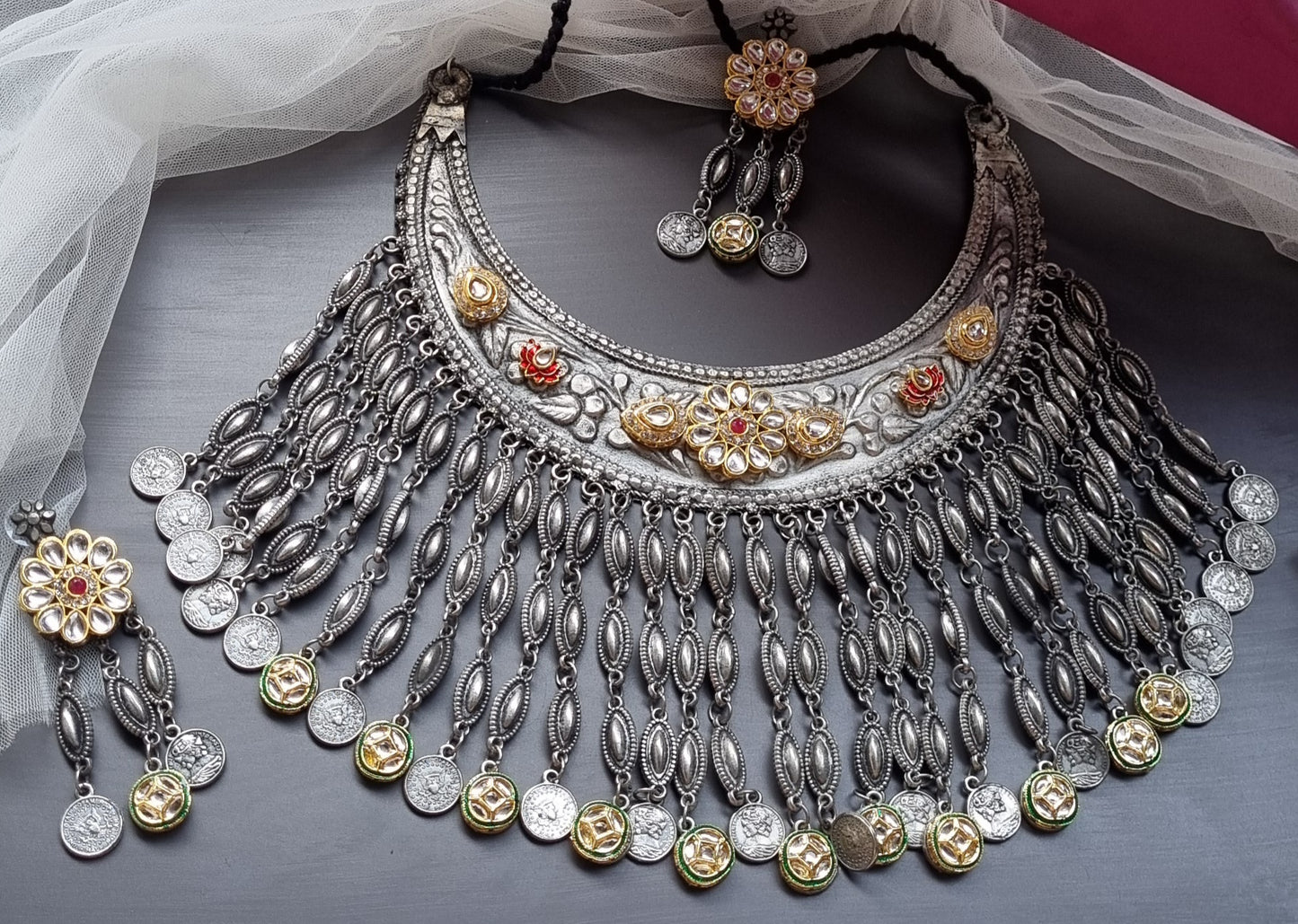 Fusion oxidised Hasli Set