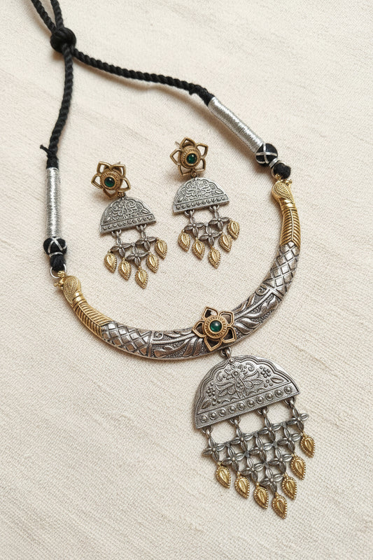 Dual tone Hasli Set- Brass