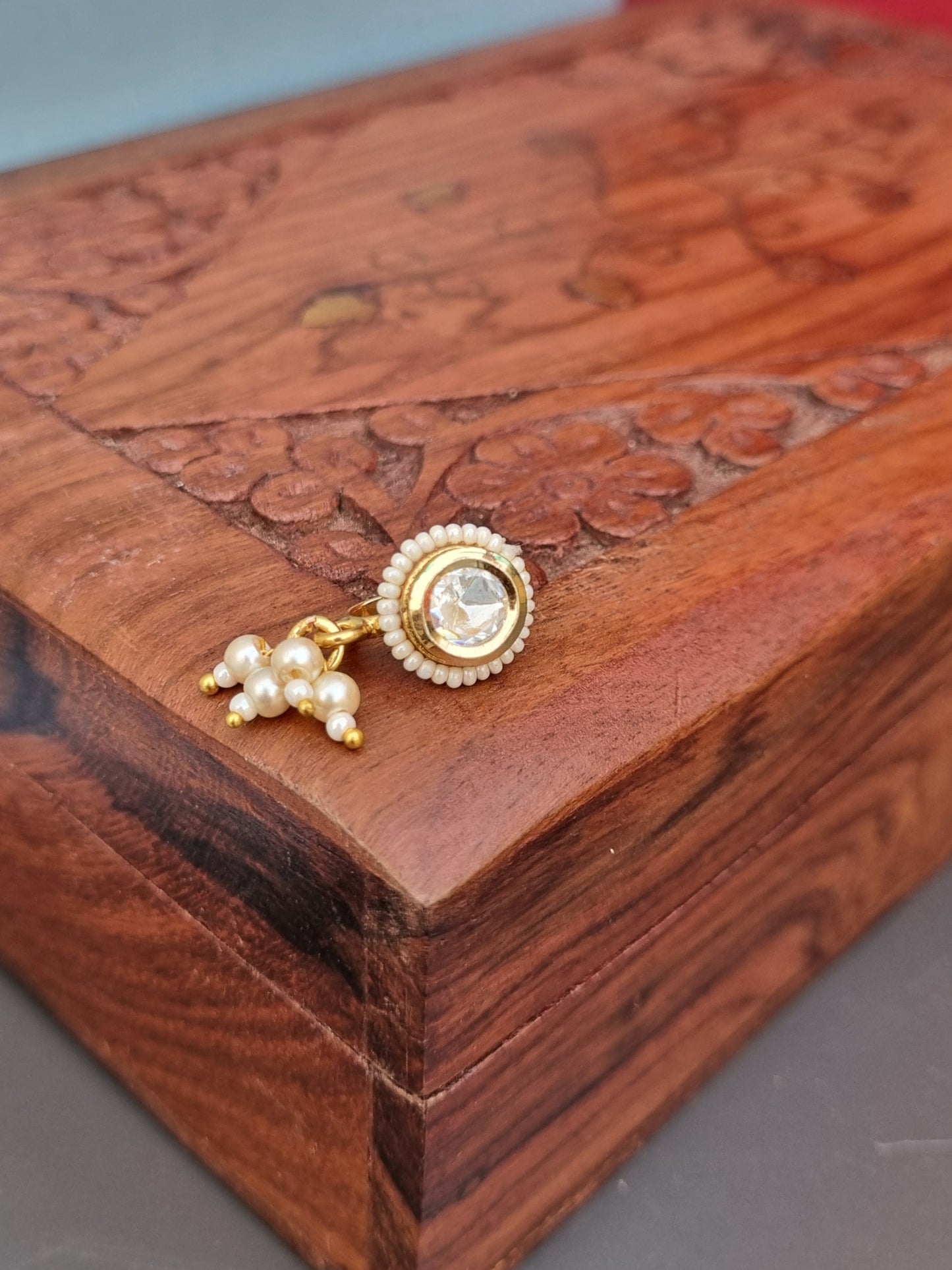 Golden Maharashtraian Nosepin- Non piercing