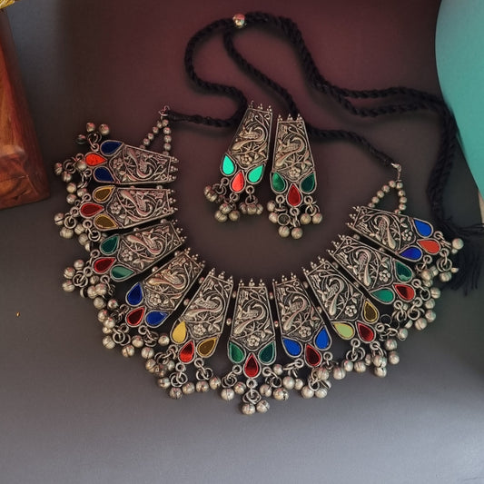 Glass Afghani Choker set