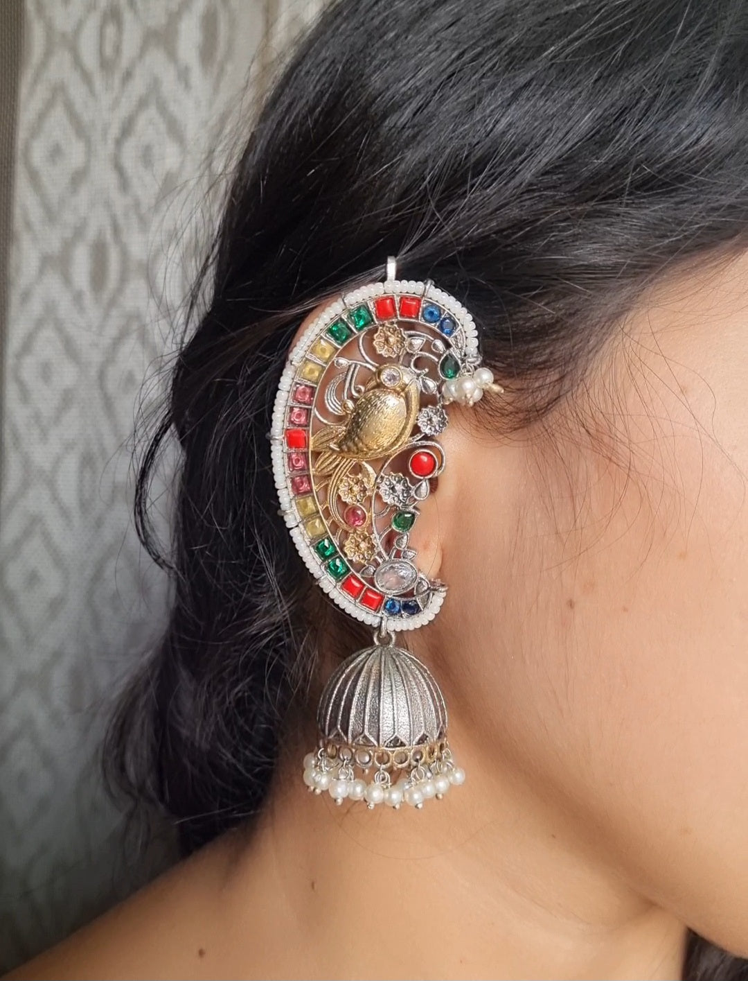 Dual tone Earcuff- Brass