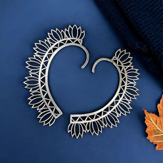 Lotus Silver Replica Earcuffs