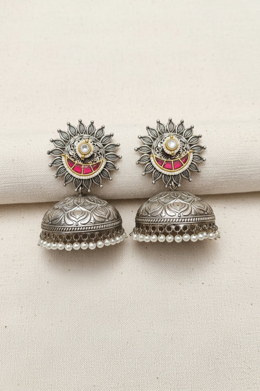 Pachi kundan Jhumka