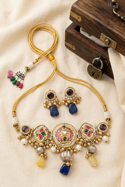 Pachi Kundan Fusion Choker