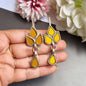 Glass Brass earrings