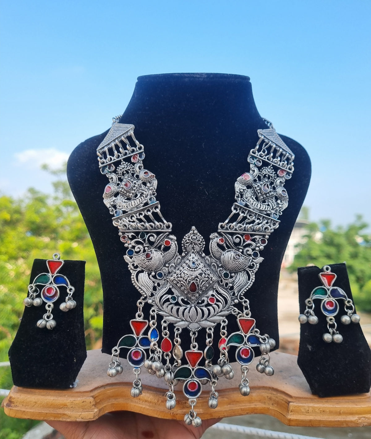 Maharani Oxidised Necklace set