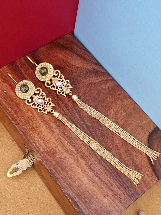 Golden Kashmiri Earrings