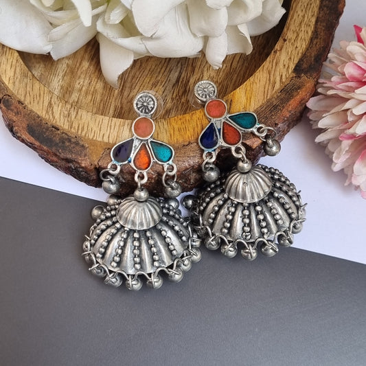 Multi Oxidised jhumka