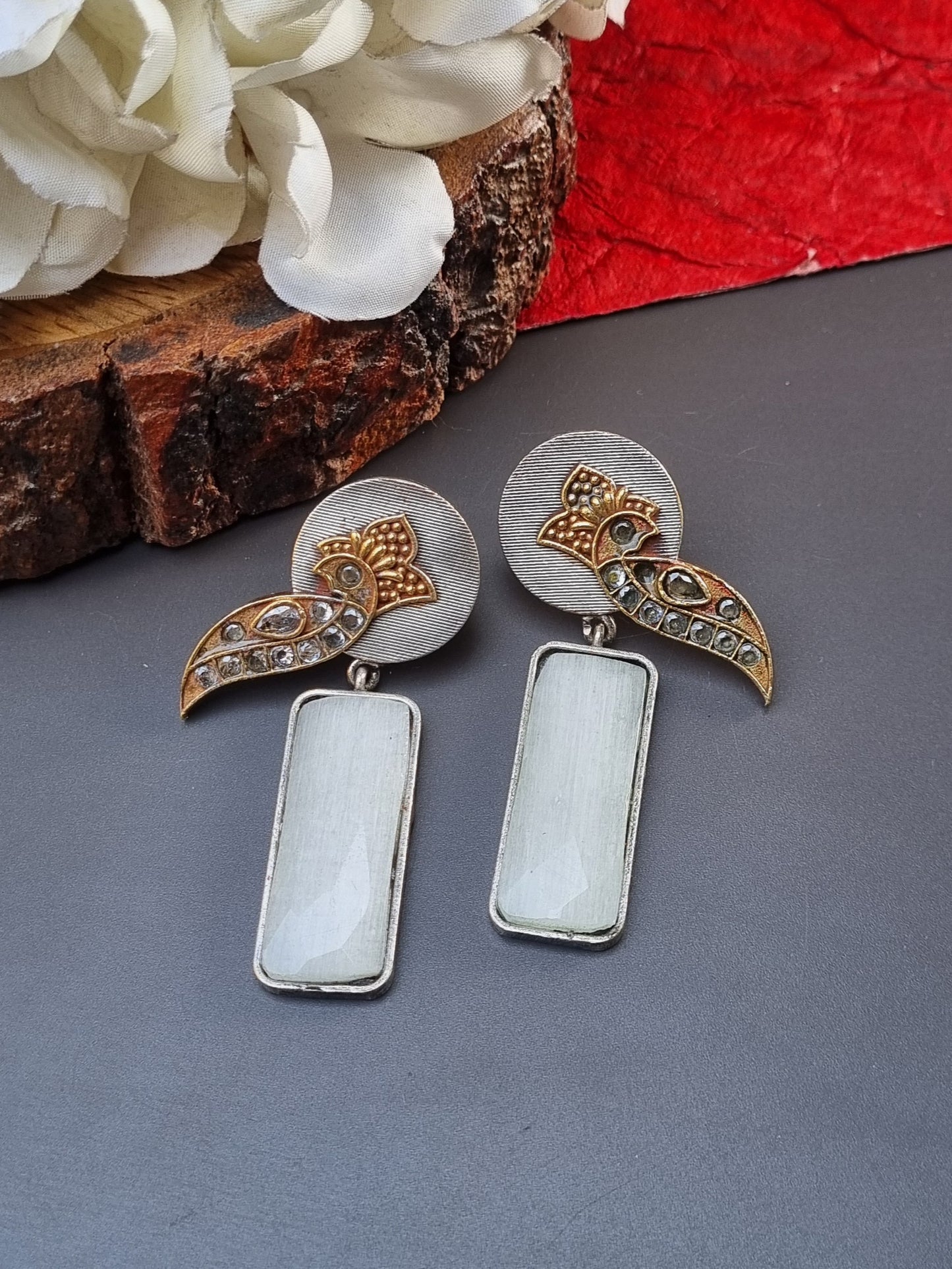 Dual Tone Earrings