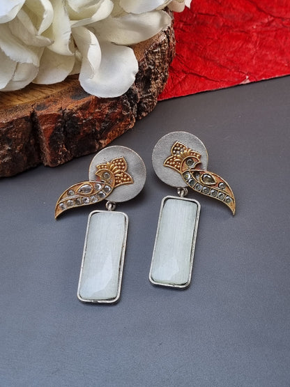 Dual Tone Earrings