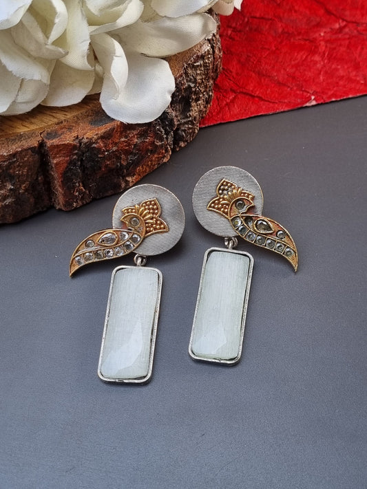 Dual Tone Earrings