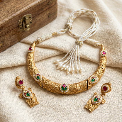 Pachi Kundan Fusion Choker