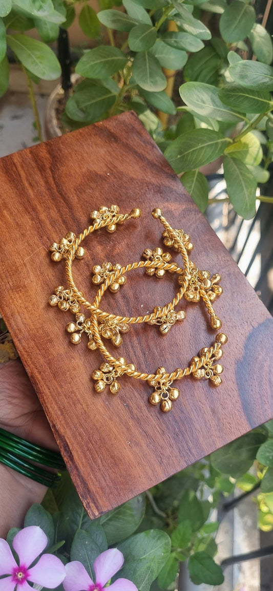 Golden Ghunghru Bangles- Brass