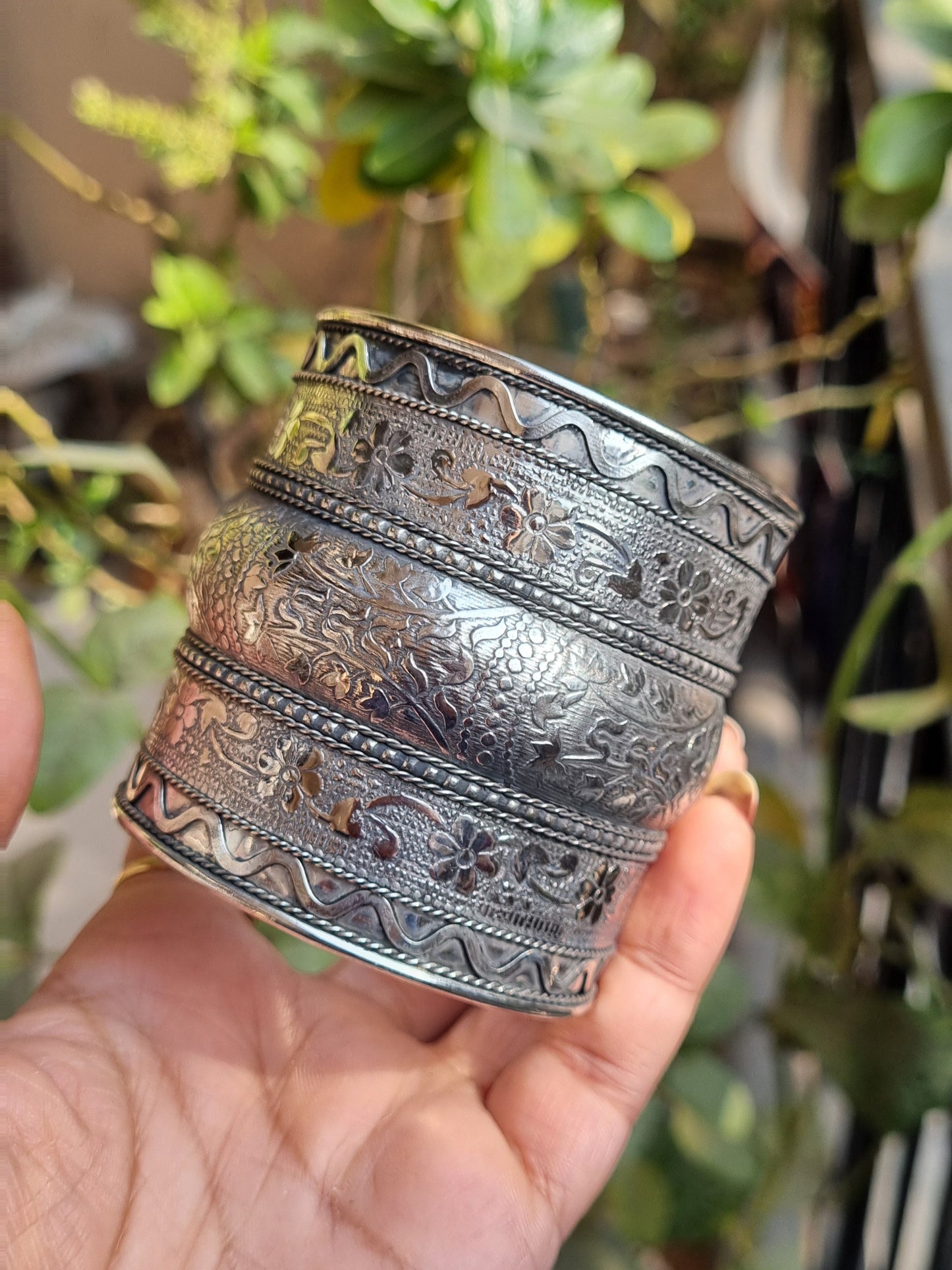 Silver Adjustable Brass Handcuff