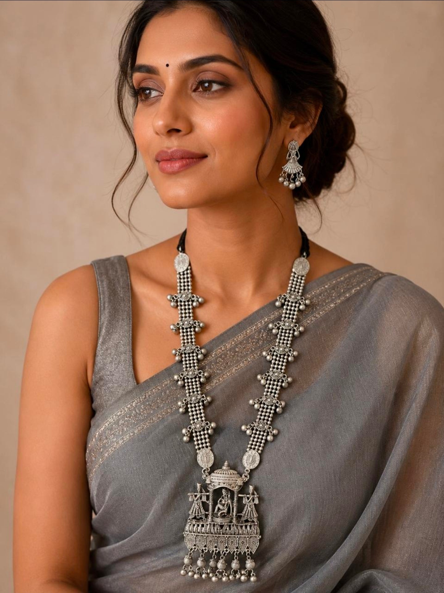 Doli Necklace Set- Oxidised