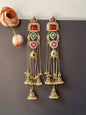 Long Golden Pachi Kundan Kashmiri Earrings