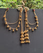 Golden Pachi Kundan Kashmiri Earrings