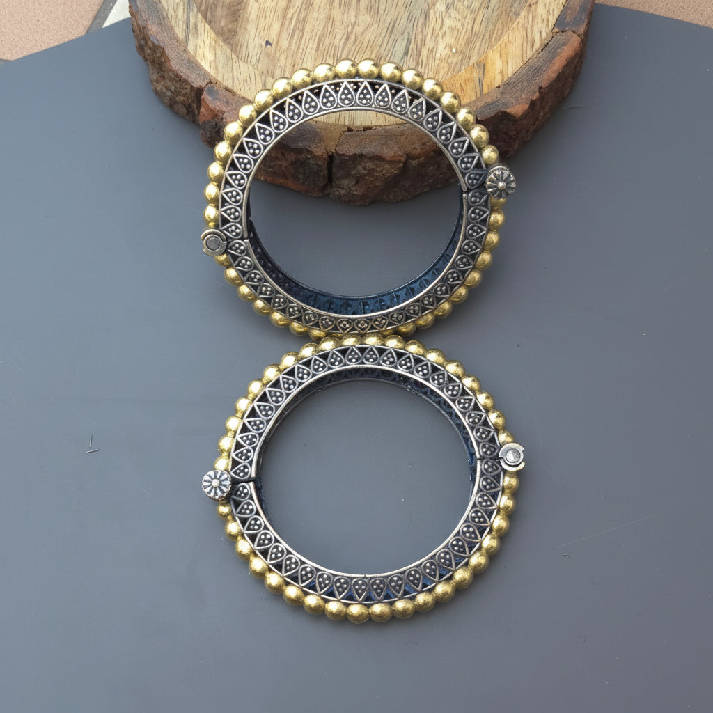 Dual tone Brass Kada
