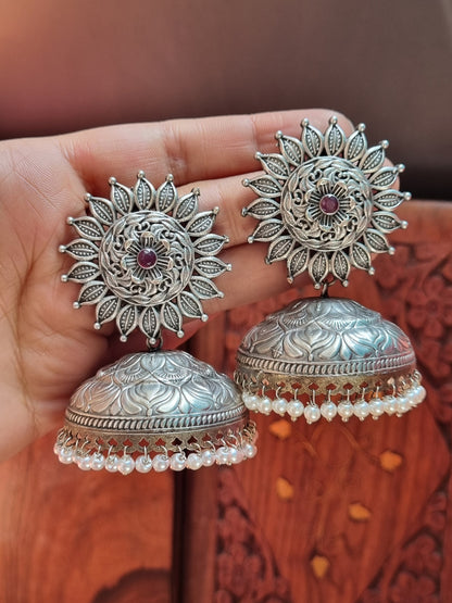 Gustaakh Ishq Brass Jhumka - Bahara Collection