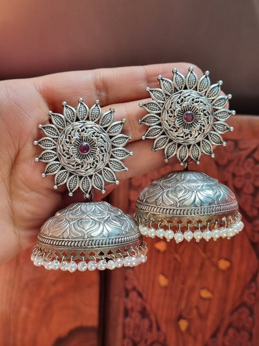 Gustaakh Ishq Brass Jhumka - Bahara Collection