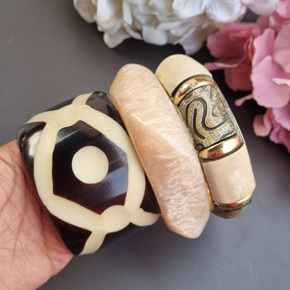Set of 3- Resin Bangles stack
