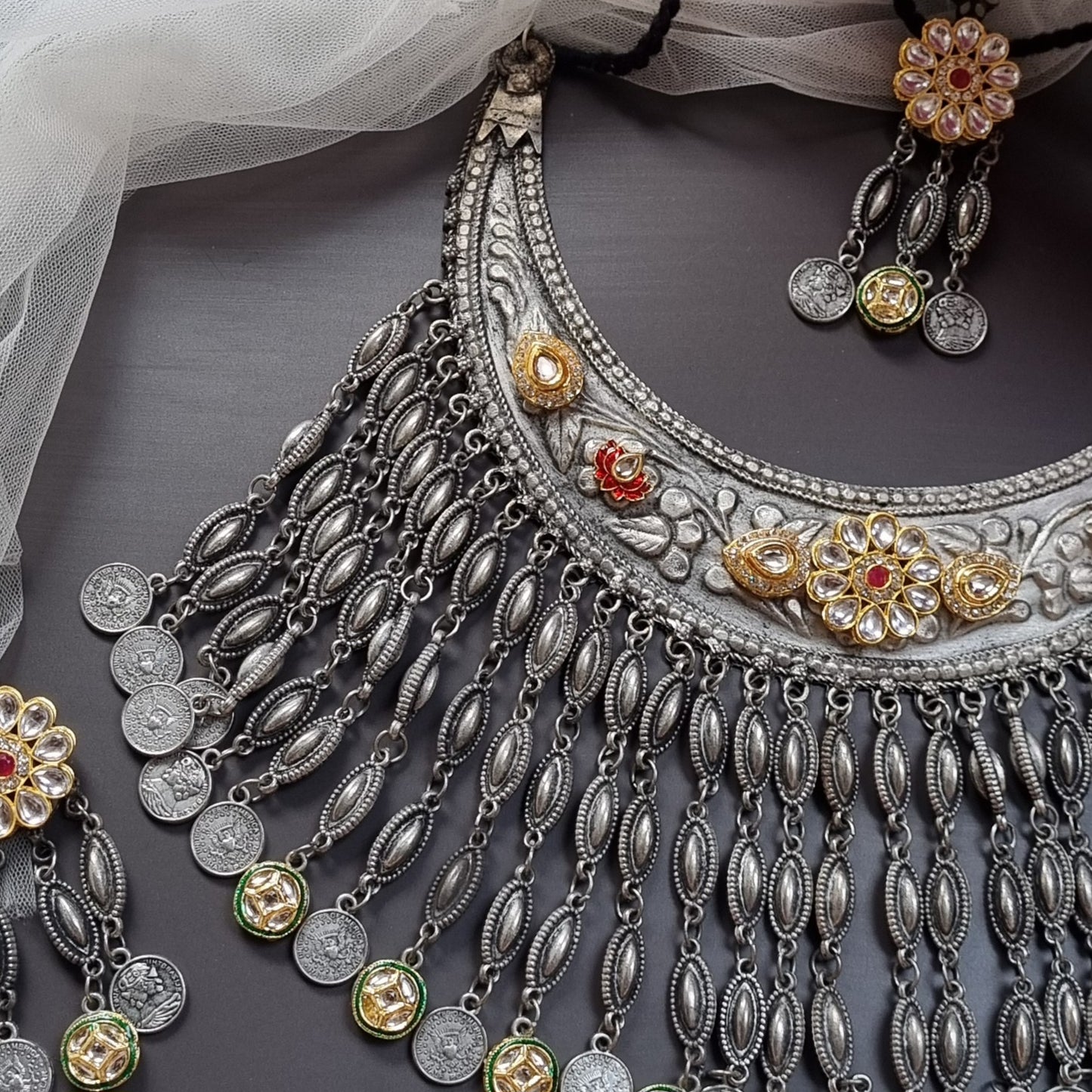 Fusion oxidised Hasli Set