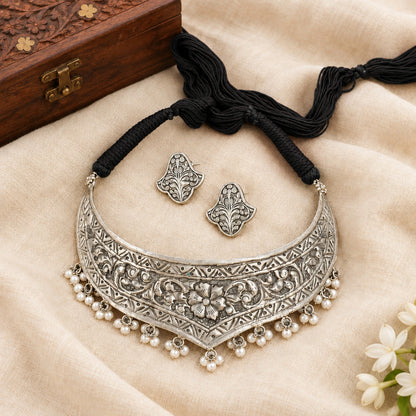 Navratri Brass Hasli Choker