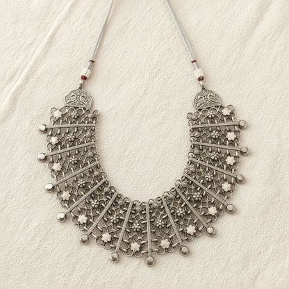 Silver Handcrafted Brass Necklace