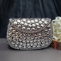 Silver metal bag with Sling chain