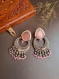 Pink monalisa Brass Earrings