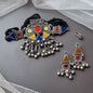 Glass Choker Set with Nosepin